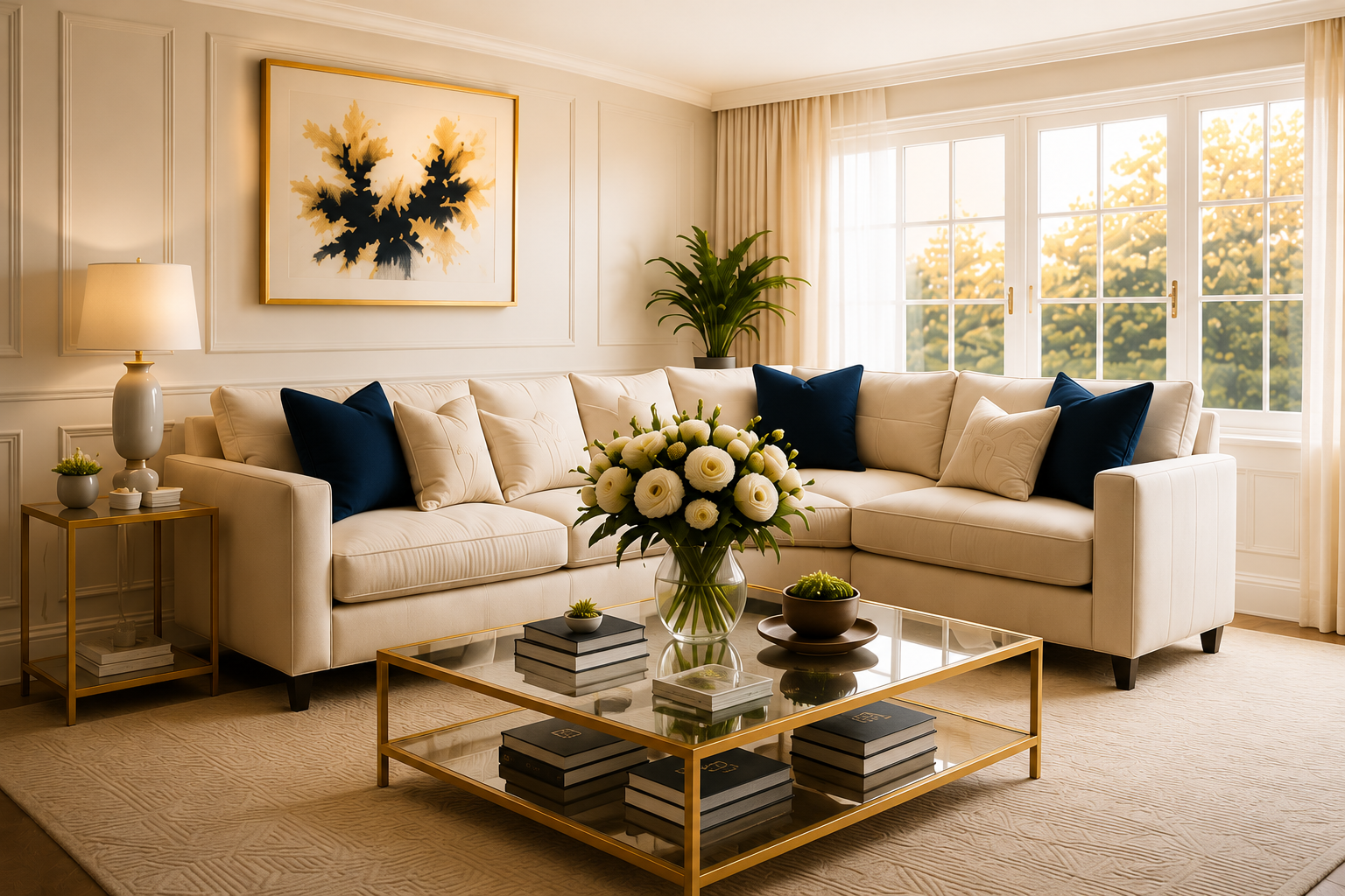 Elegant clean living room